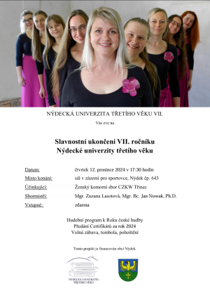 Slavnostní ukončení VII. ročníku Nýdecké univerzity třetího věku